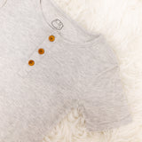 Ash- Adult Waffle Bamboo Onesie