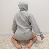 Grey- Adult Fleece Hoodie Onesie