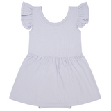 Periwinkle Dress- Adult Waffle Bamboo Onesie