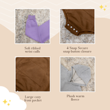 Brown- Adult Fleece Hoodie Onesie