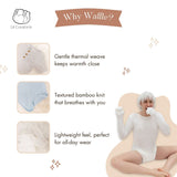 Ash- Adult Waffle Bamboo Onesie