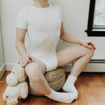 Bone- Adult Ribbed Onesie - Lil Comforts