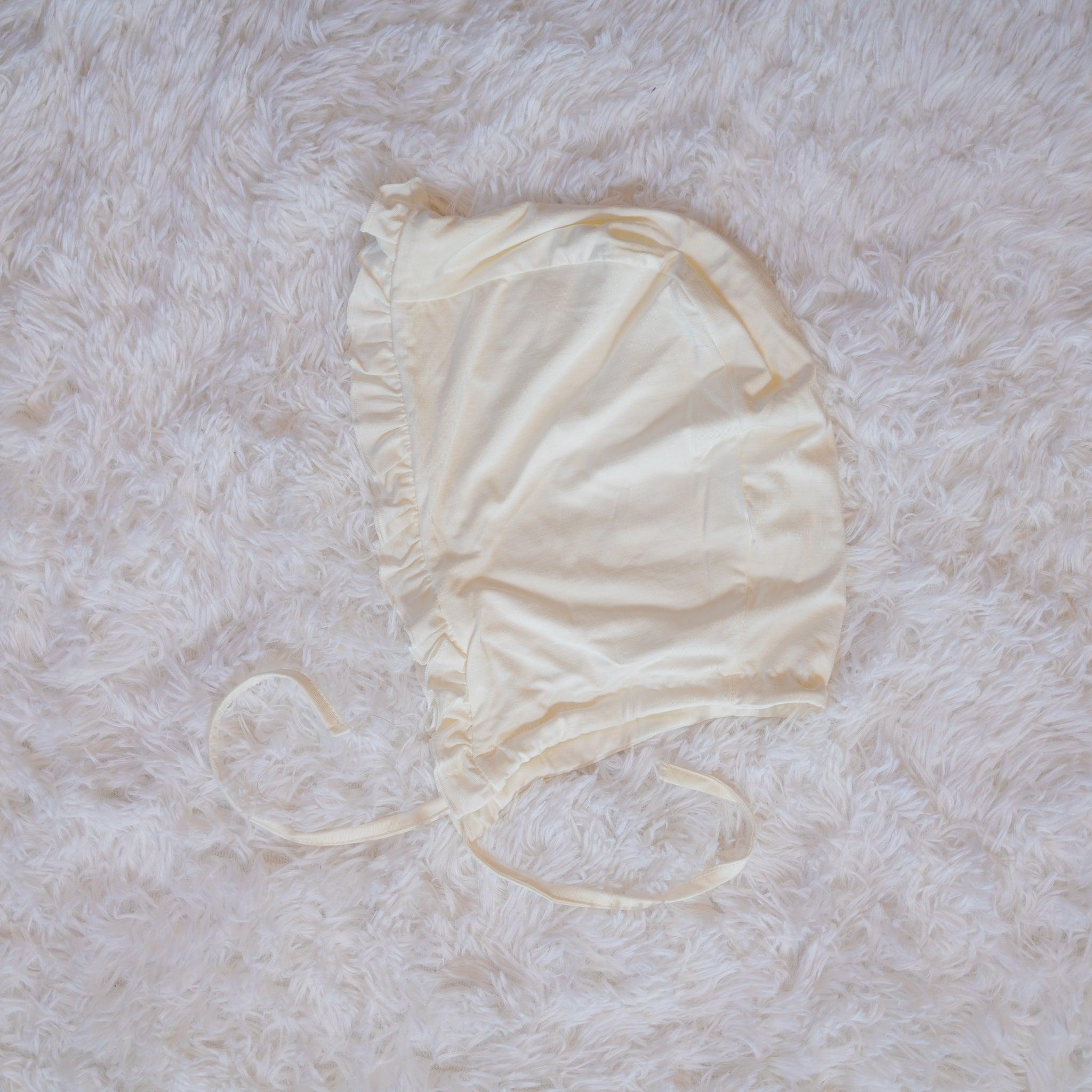 White- Adult Bonnet - Lil Comforts