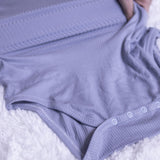 Vista Blue- Adult Ribbed Onesie - Lil Comforts
