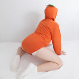 Jack O' Lantern Costume- Adult Padded Bamboo Onesie