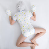 Watercolor Dinos- Adult Ribbed Bamboo Onesie