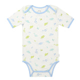Watercolor Dinos- Adult Ribbed Bamboo Onesie