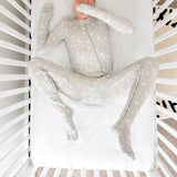 Sleepy Moons- Adult Bamboo Terry Footed Pajamas