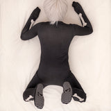 Skeleton- Adult Bamboo Terry Footed Pajamas