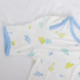 Watercolor Dinos- Adult Ribbed Bamboo Onesie