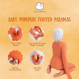 Baby Pumpkin- Adult Bamboo Terry Footed Pajamas