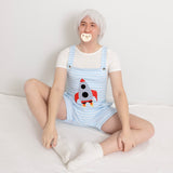 Rocket Ship- Adult Ribbed Cotton Overalls