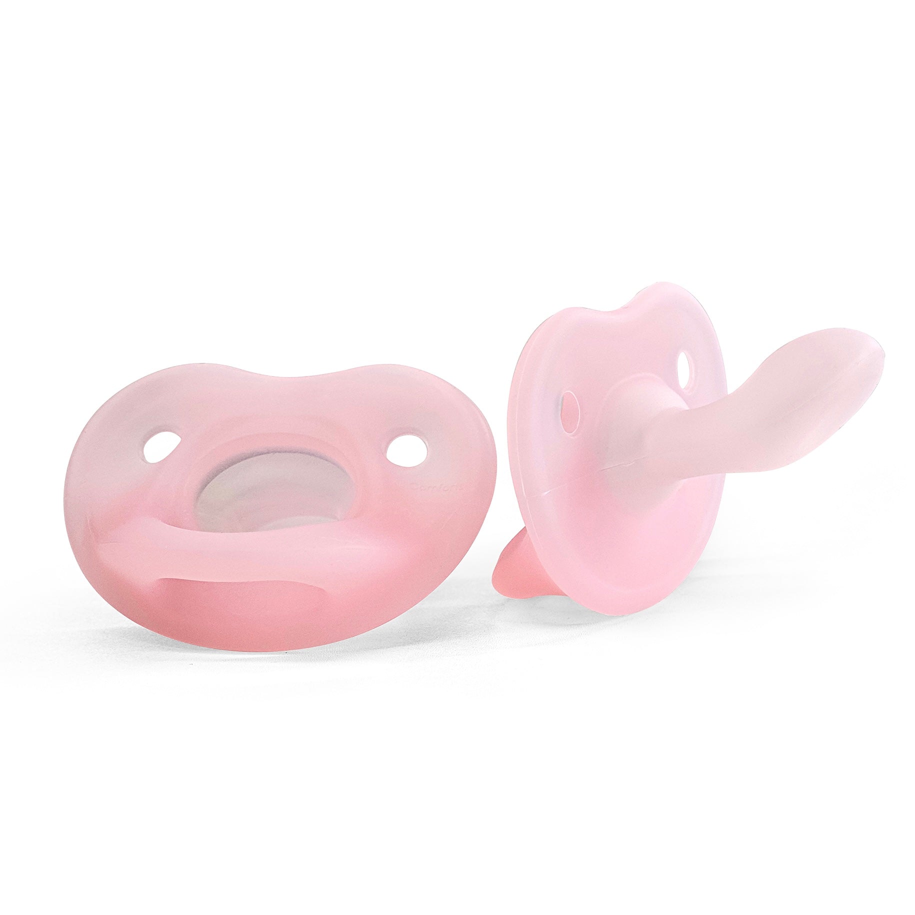 Pink Sound Control Pacifier Baby Pink- Adult Orthodontic Silicone Pacifier – Lil Comforts