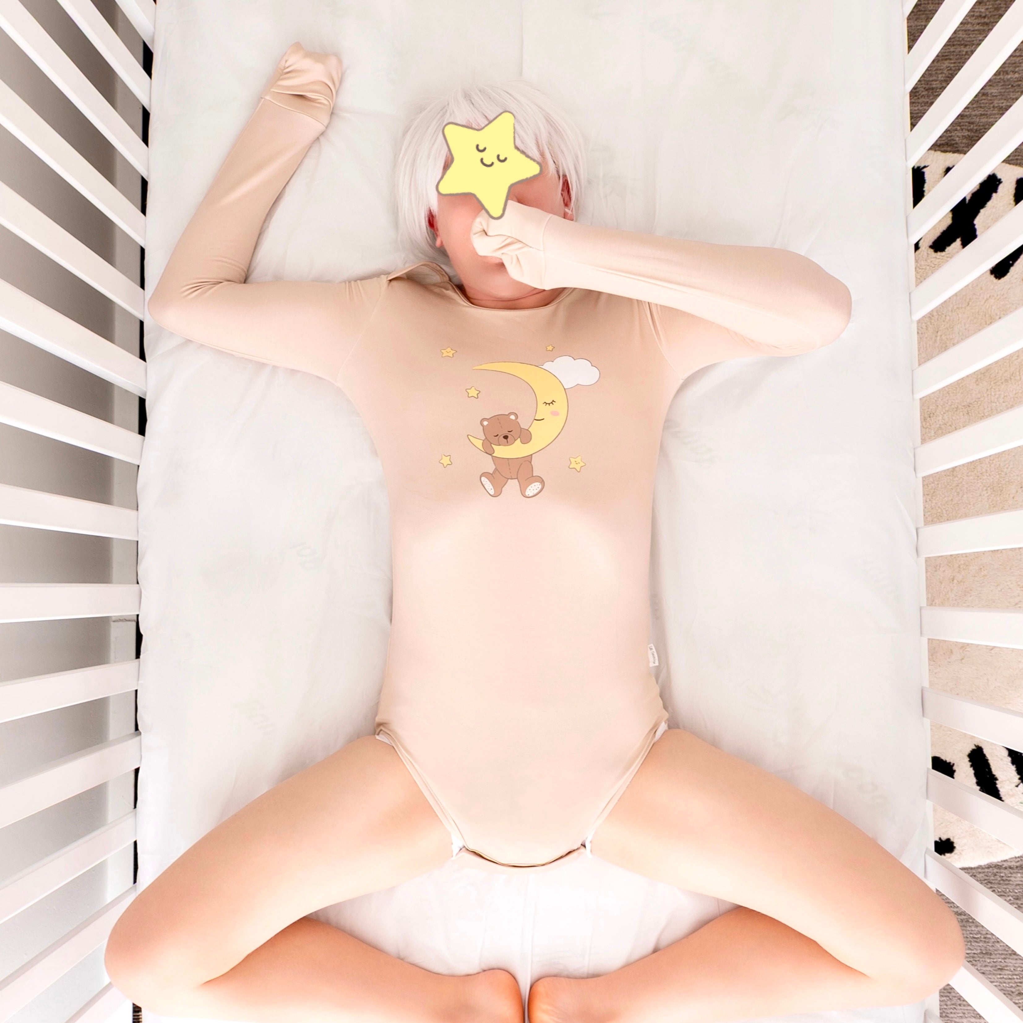 Sleepy Bear- Adult Bamboo Terry Onesie
