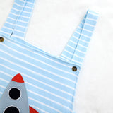 Rocket Ship- Adult Ribbed Cotton Overalls