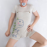Tiny Stomp- Adult Ribbed Cotton Overalls