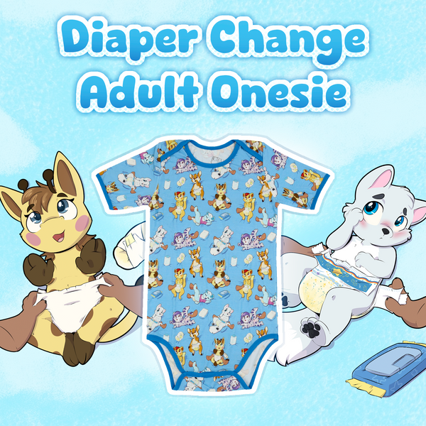 Diaper Change- Adult Bamboo Onesie