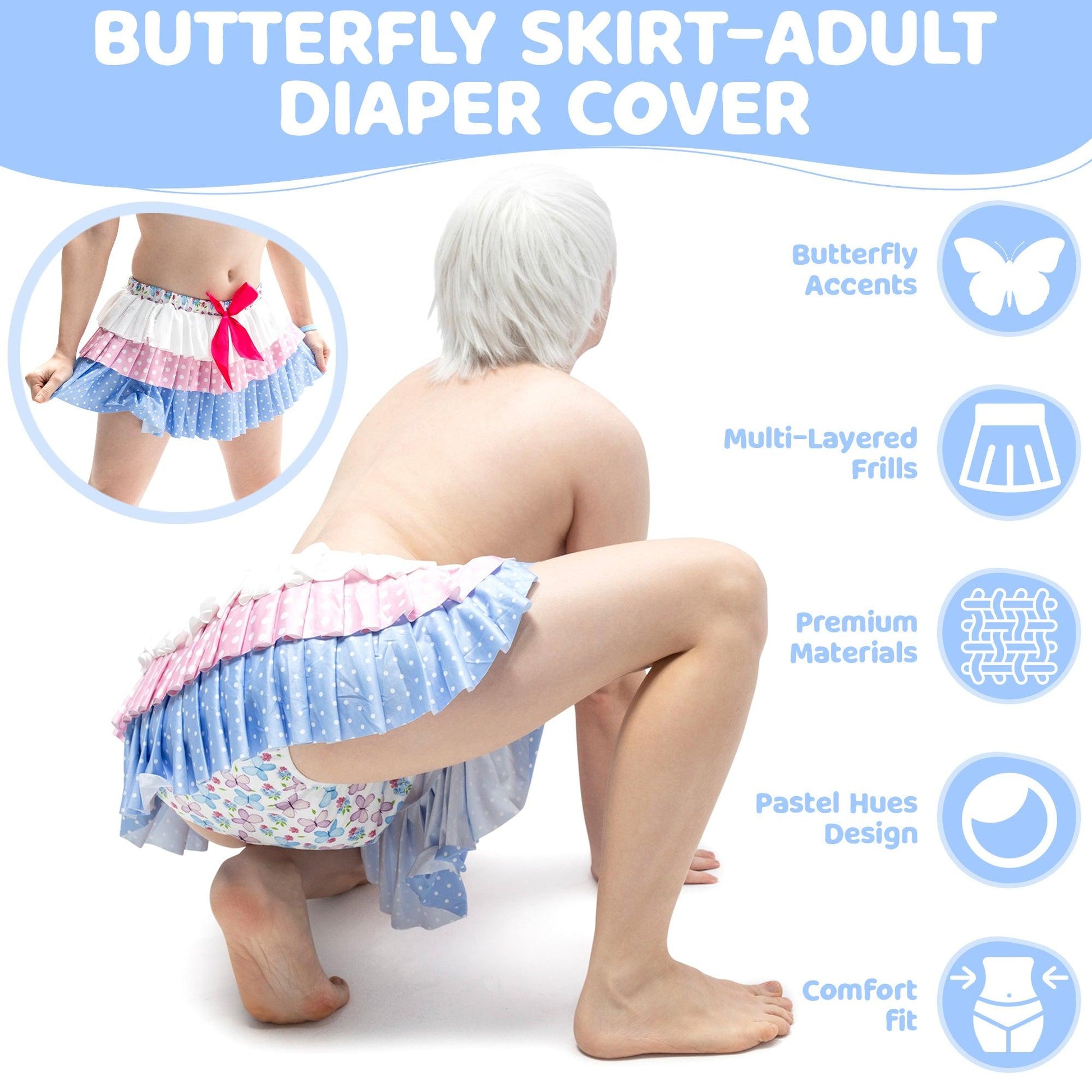 Butterly- Adult Skirt Diaper Cover - Lil Comforts