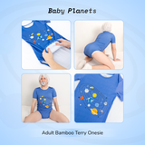 Baby Planets- Adult Bamboo Terry Onesie