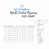 Sleepy Moons- Adult Bamboo Terry Footed Pajamas