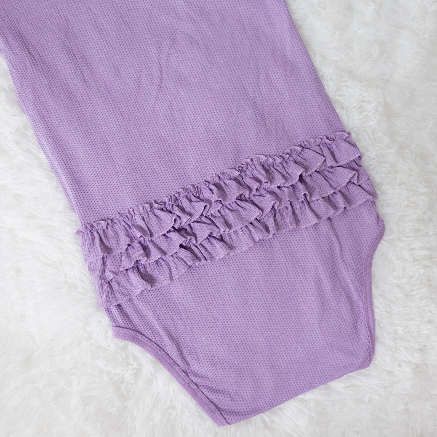 Lavender- Adult Ribbed Onesie