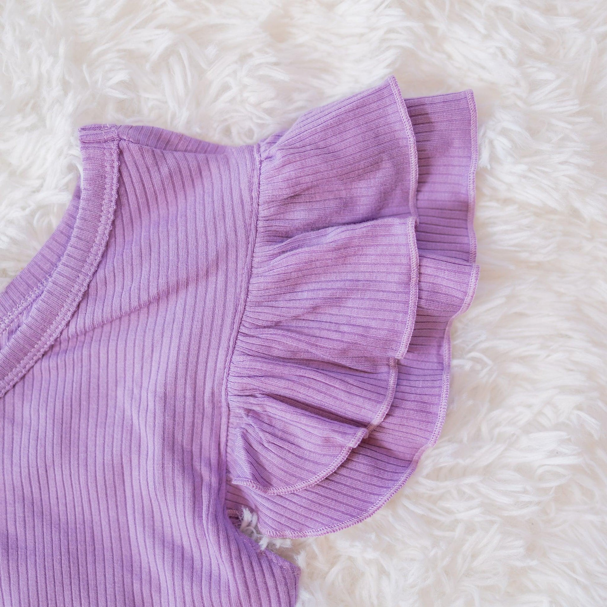 Lavender Dress- Adult Ribbed Onesie - Lil Comforts