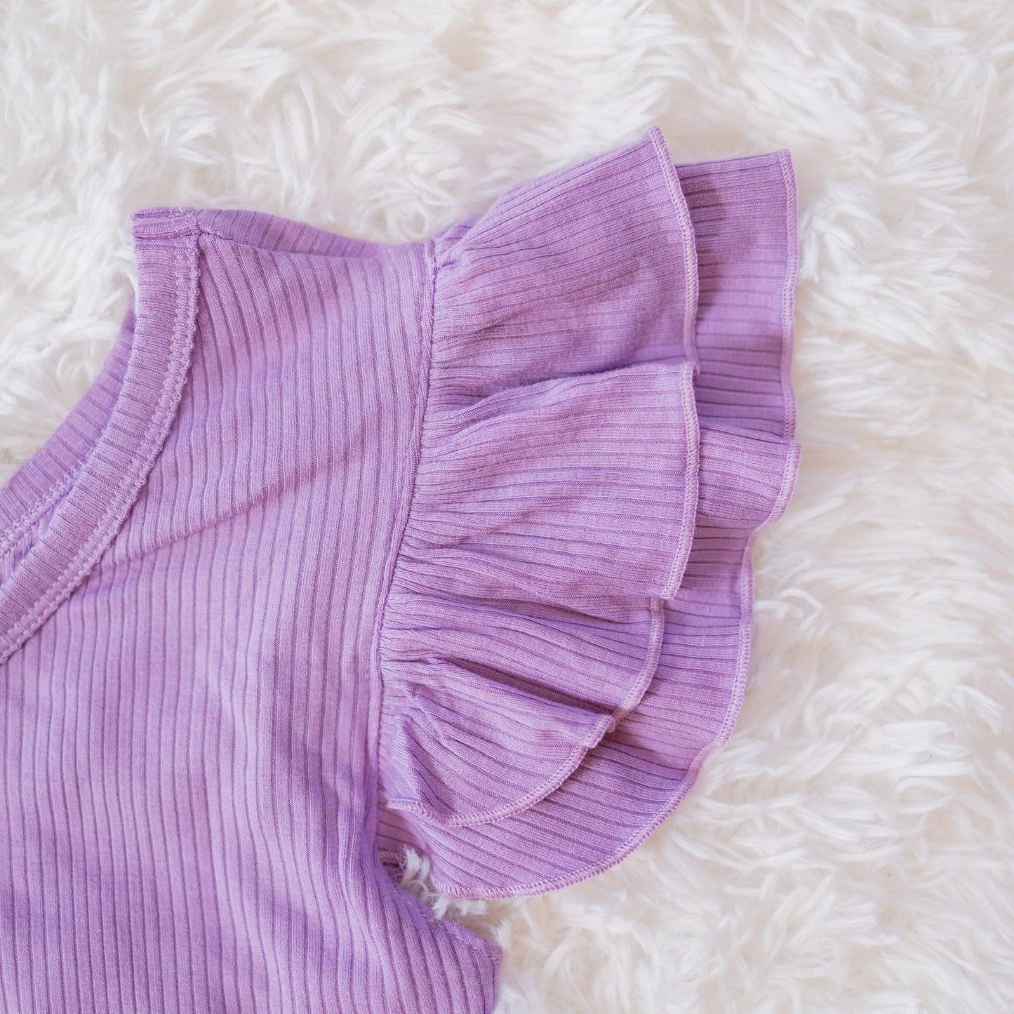 Lavender Dress- Adult Ribbed Onesie