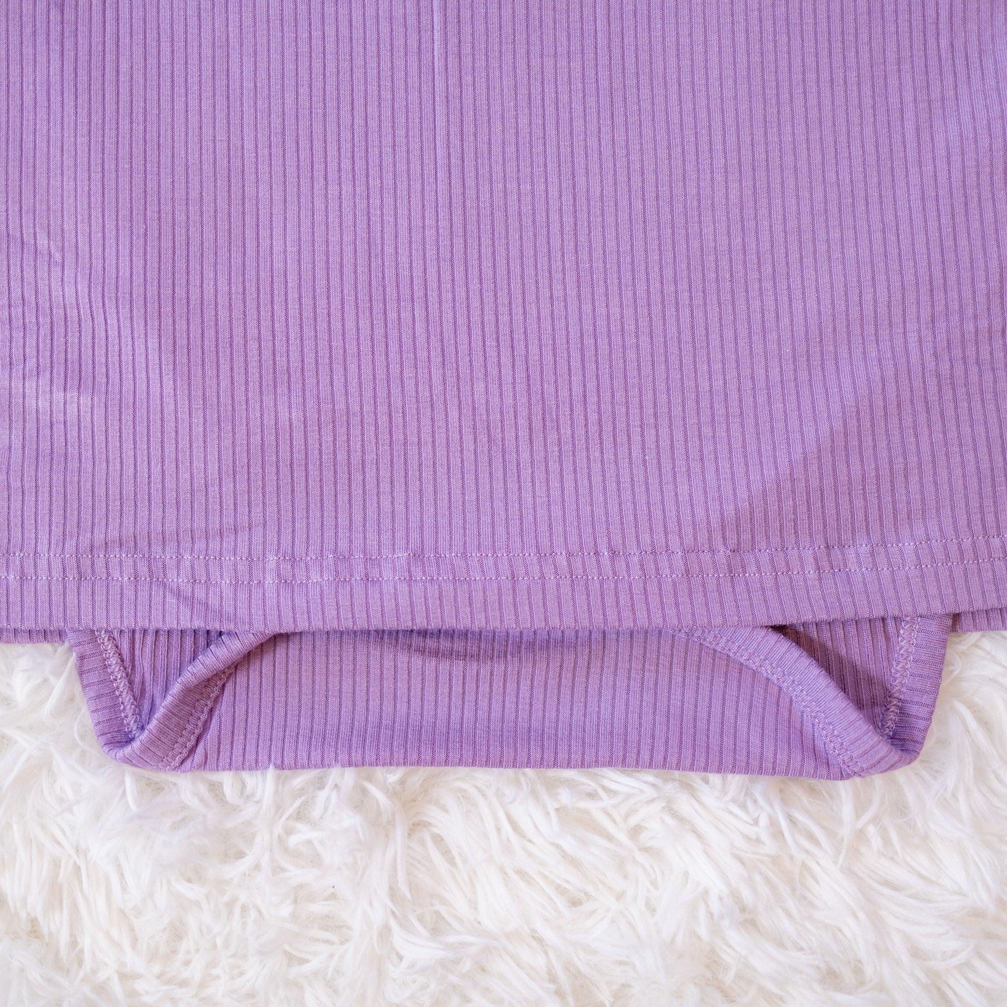 Lavender Dress- Adult Ribbed Onesie - Lil Comforts