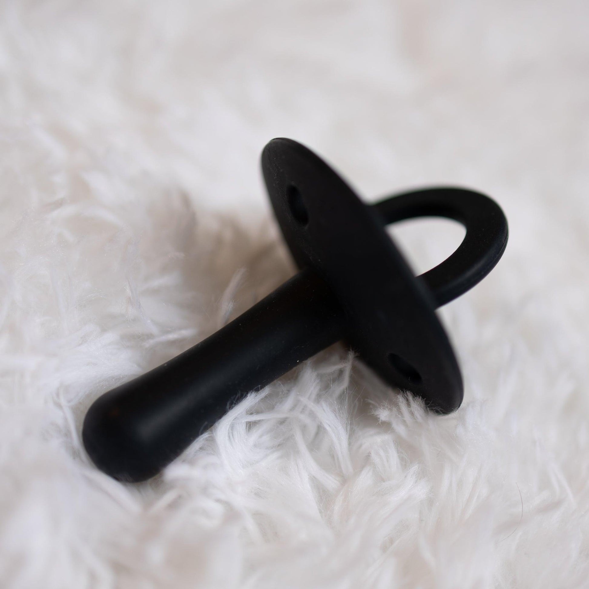 Black- Adult Silicone Pacifier - Lil Comforts