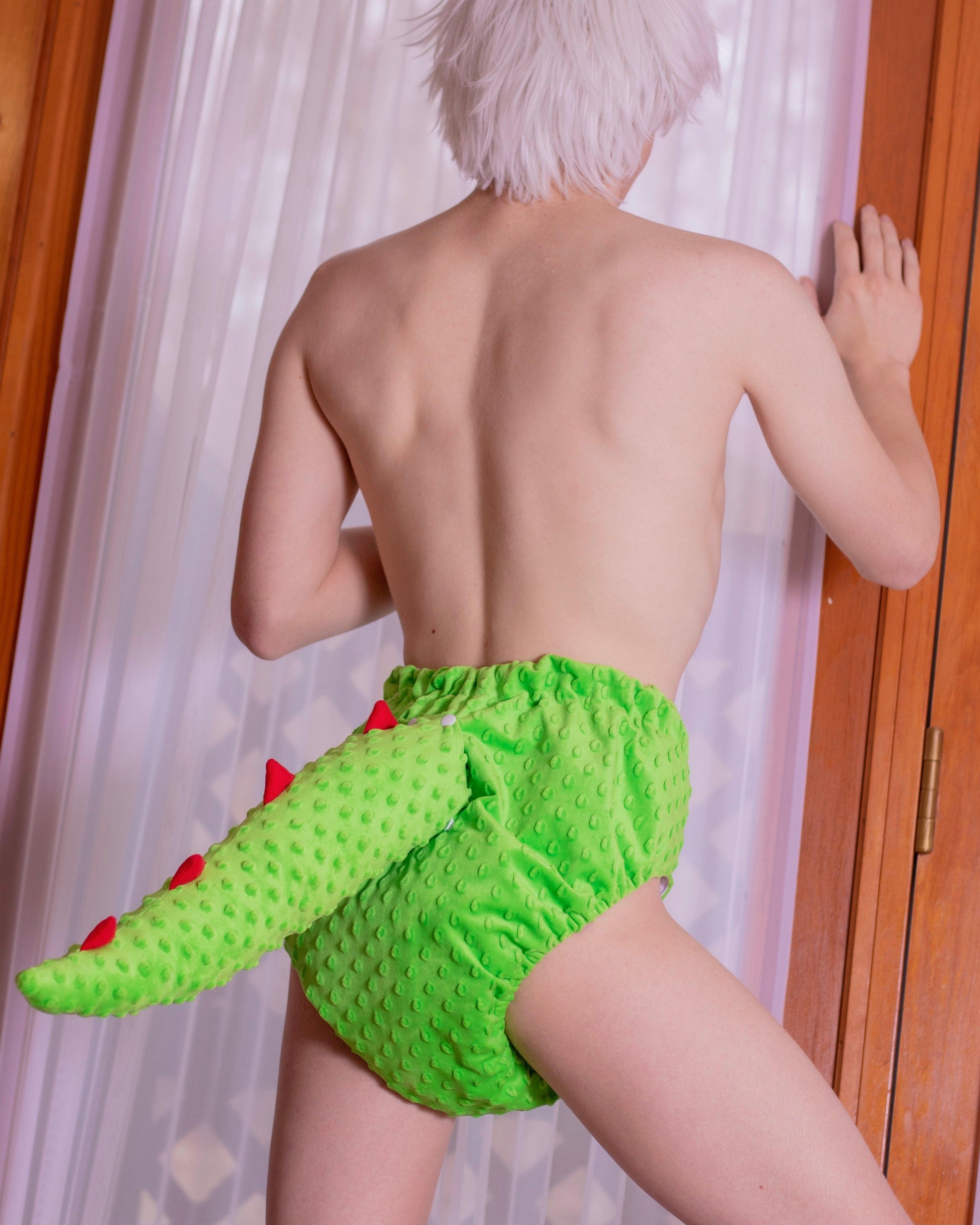 Dinosaur Tail- Adult Cloth Diaper - Lil Comforts